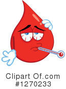 Blood Drop Character Clipart #1270233 by Hit Toon