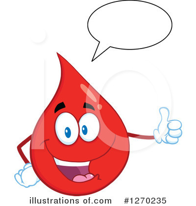 Blood Drop Character Clipart #1270235 by Hit Toon