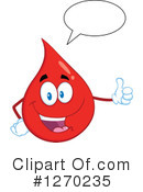 Blood Drop Character Clipart #1270235 by Hit Toon