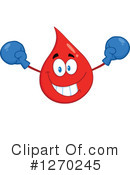 Blood Drop Character Clipart #1270245 by Hit Toon