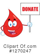 Blood Drop Character Clipart #1270247 by Hit Toon