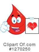 Blood Drop Character Clipart #1270250 by Hit Toon