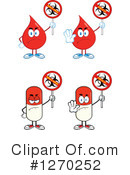 Blood Drop Character Clipart #1270252 by Hit Toon