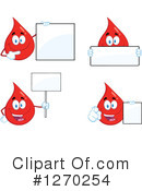 Blood Drop Character Clipart #1270254 by Hit Toon