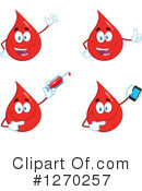 Blood Drop Character Clipart #1270257 by Hit Toon