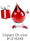 Blood Drop Character Clipart #1316348 by Julos