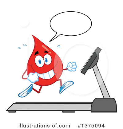 Royalty-Free (RF) Blood Drop Character Clipart Illustration by Hit Toon - Stock Sample #1375094