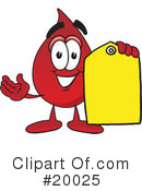 Blood Drop Character Clipart #20025 by Mascot Junction
