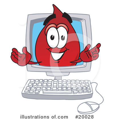 Blood Drop Character Clipart #20028 by Toons4Biz