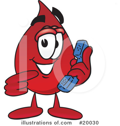 Blood Drop Character Clipart #20030 - Illustration by Toons4Biz