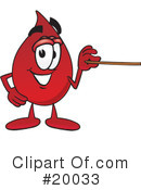 Blood Drop Character Clipart #20033 by Toons4Biz