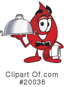 Blood Drop Character Clipart #20036 by Mascot Junction