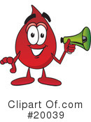 Blood Drop Character Clipart #20039 by Mascot Junction