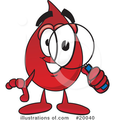 Blood Drop Character Clipart #20040 by Toons4Biz