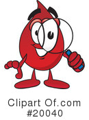 Blood Drop Character Clipart #20040 by Mascot Junction