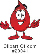 Blood Drop Character Clipart #20041 by Toons4Biz