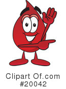 Blood Drop Character Clipart #20042 by Toons4Biz
