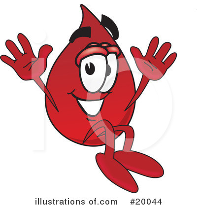 Blood Drop Character Clipart #20044 by Toons4Biz