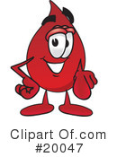 Blood Drop Character Clipart #20047 by Mascot Junction