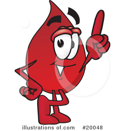 Blood Drop Character Clipart #20048 by Toons4Biz