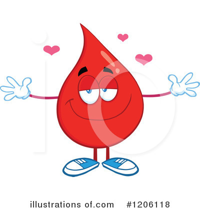 Royalty-Free (RF) Blood Drop Clipart Illustration by Hit Toon - Stock Sample #1206118