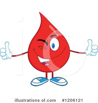 Royalty-Free (RF) Blood Drop Clipart Illustration by Hit Toon - Stock Sample #1206121