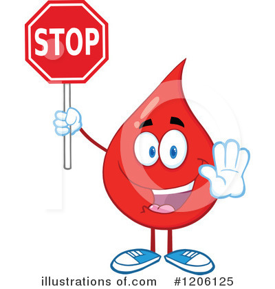Royalty-Free (RF) Blood Drop Clipart Illustration by Hit Toon - Stock Sample #1206125