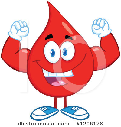 Royalty-Free (RF) Blood Drop Clipart Illustration by Hit Toon - Stock Sample #1206128