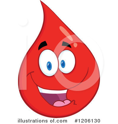 Royalty-Free (RF) Blood Drop Clipart Illustration by Hit Toon - Stock Sample #1206130