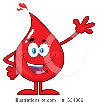 Royalty-Free (RF) Blood Drop Clipart Illustration by Hit Toon - Stock Sample #1634369