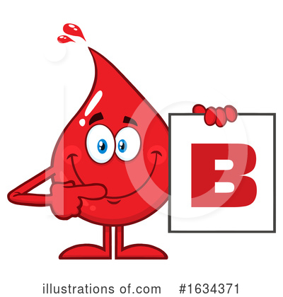 Royalty-Free (RF) Blood Drop Clipart Illustration by Hit Toon - Stock Sample #1634371