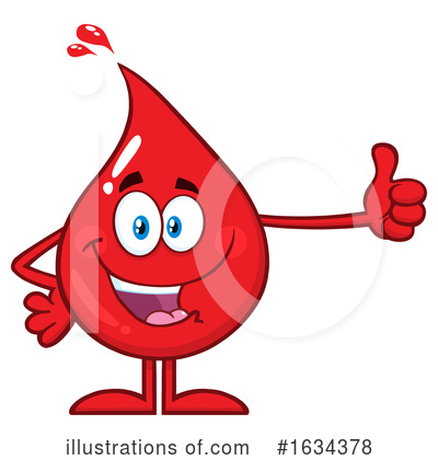 Royalty-Free (RF) Blood Drop Clipart Illustration by Hit Toon - Stock Sample #1634378