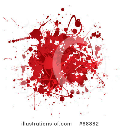 Royalty-Free (RF) Blood Splatter Clipart Illustration by michaeltravers - Stock Sample #68882