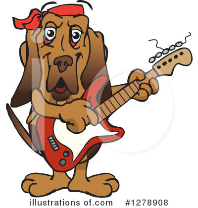 Royalty-Free (RF) Bloodhound Clipart Illustration by Dennis Holmes Designs - Stock Sample #1278908