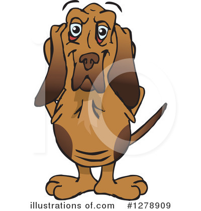 Bloodhound Clipart #1278909 by Dennis Holmes Designs