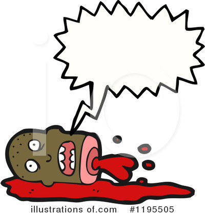 Bloody Head Clipart #1195505 by lineartestpilot