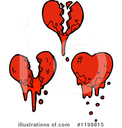 Bloody Heart Clipart #1199815 by lineartestpilot