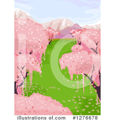 Cherry Blossoms Clipart #1276678 by BNP Design Studio