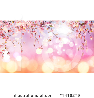 Cherry Blossoms Clipart #1416279 by KJ Pargeter