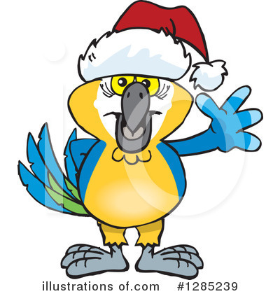 Royalty-Free (RF) Blue And Gold Macaw Clipart Illustration by Dennis Holmes Designs - Stock Sample #1285239