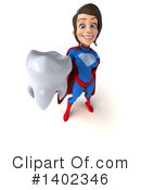 Blue And Red White Female Super Hero Clipart #1402346 by Julos