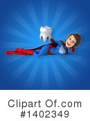 Blue And Red White Female Super Hero Clipart #1402349 by Julos