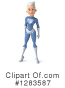 Blue And White Female Super Hero Clipart #1283587 by Julos