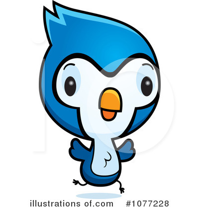 Royalty-Free (RF) Blue Bird Clipart Illustration by Cory Thoman - Stock Sample #1077228