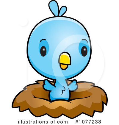 Royalty-Free (RF) Blue Bird Clipart Illustration by Cory Thoman - Stock Sample #1077233