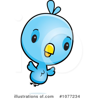 Royalty-Free (RF) Blue Bird Clipart Illustration by Cory Thoman - Stock Sample #1077234