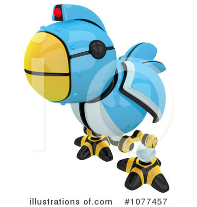 Royalty-Free (RF) Blue Bird Clipart Illustration by Leo Blanchette - Stock Sample #1077457