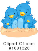 Blue Birds Clipart #1091328 by BNP Design Studio