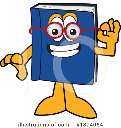 Royalty-Free (RF) Blue Book Clipart Illustration by Mascot Junction - Stock Sample #1374664