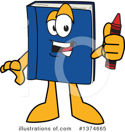 Royalty-Free (RF) Blue Book Clipart Illustration by Mascot Junction - Stock Sample #1374665